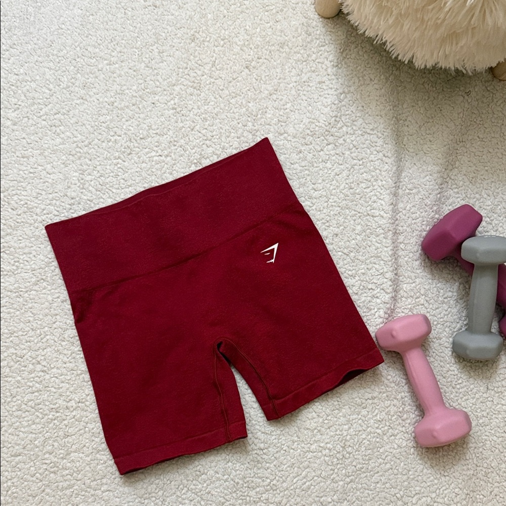 Gymshark Red Athletic Shorts like new